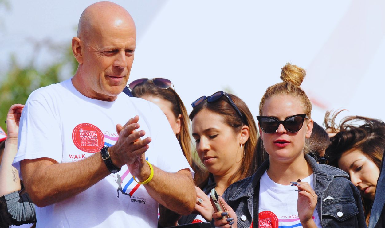  Gettyimages - 493840065, EIF Revlon Run/Walk For Women LOS ANGELES, CA - MAY 10: Actors Bruce Willis and daughter Tallulah Belle Willis attend the 21st Annual EIF Revlon Run/Walk For Women at Los Angeles Memorial Coliseum on May 10, 2014 in Los Angeles, California. 
