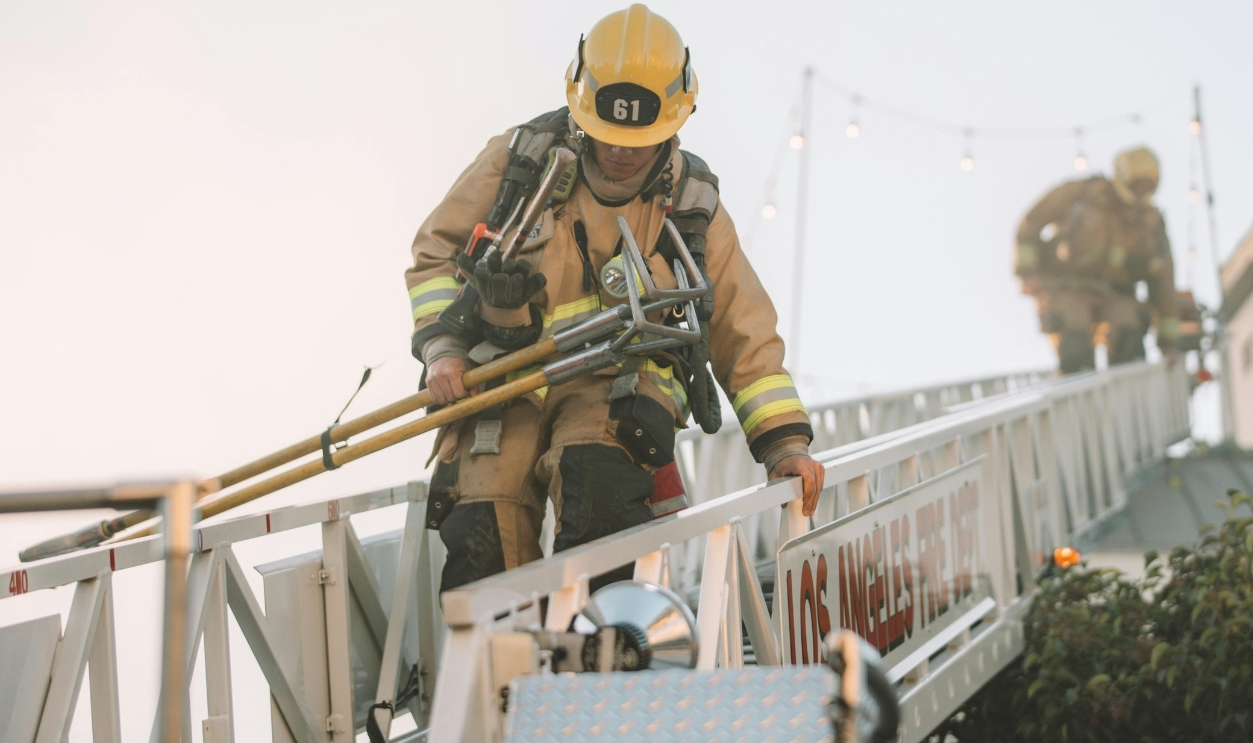 Firefighters-On-Ladde