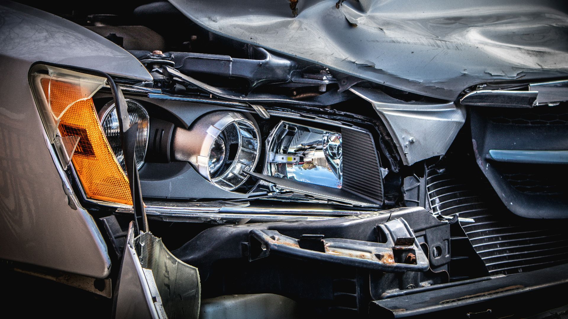 silver and black car engine