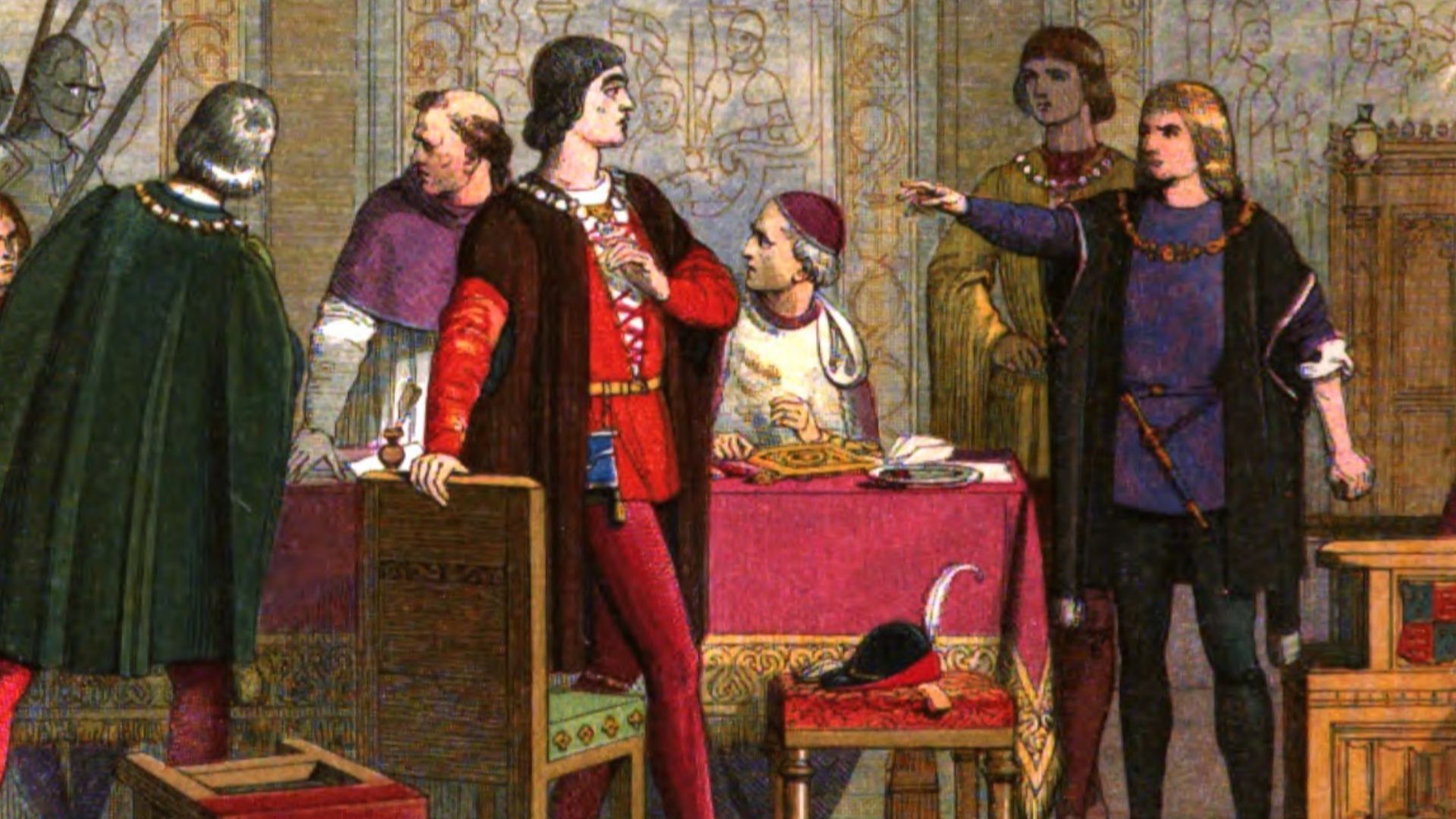 File:A Chronicle of England - Page 436 - Richard Orders the Arrest of Hastings.jpg