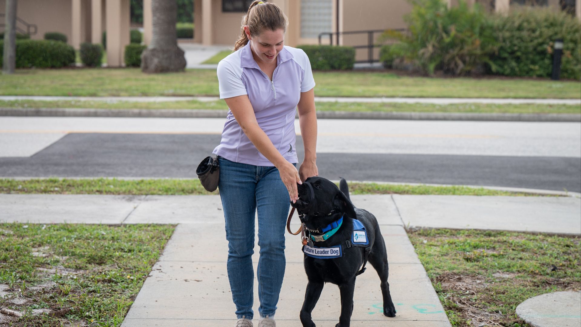 File:SLD 45 risk analyst embraces a dual role- ensuring public safety while training a guide dog (7882258).jpg