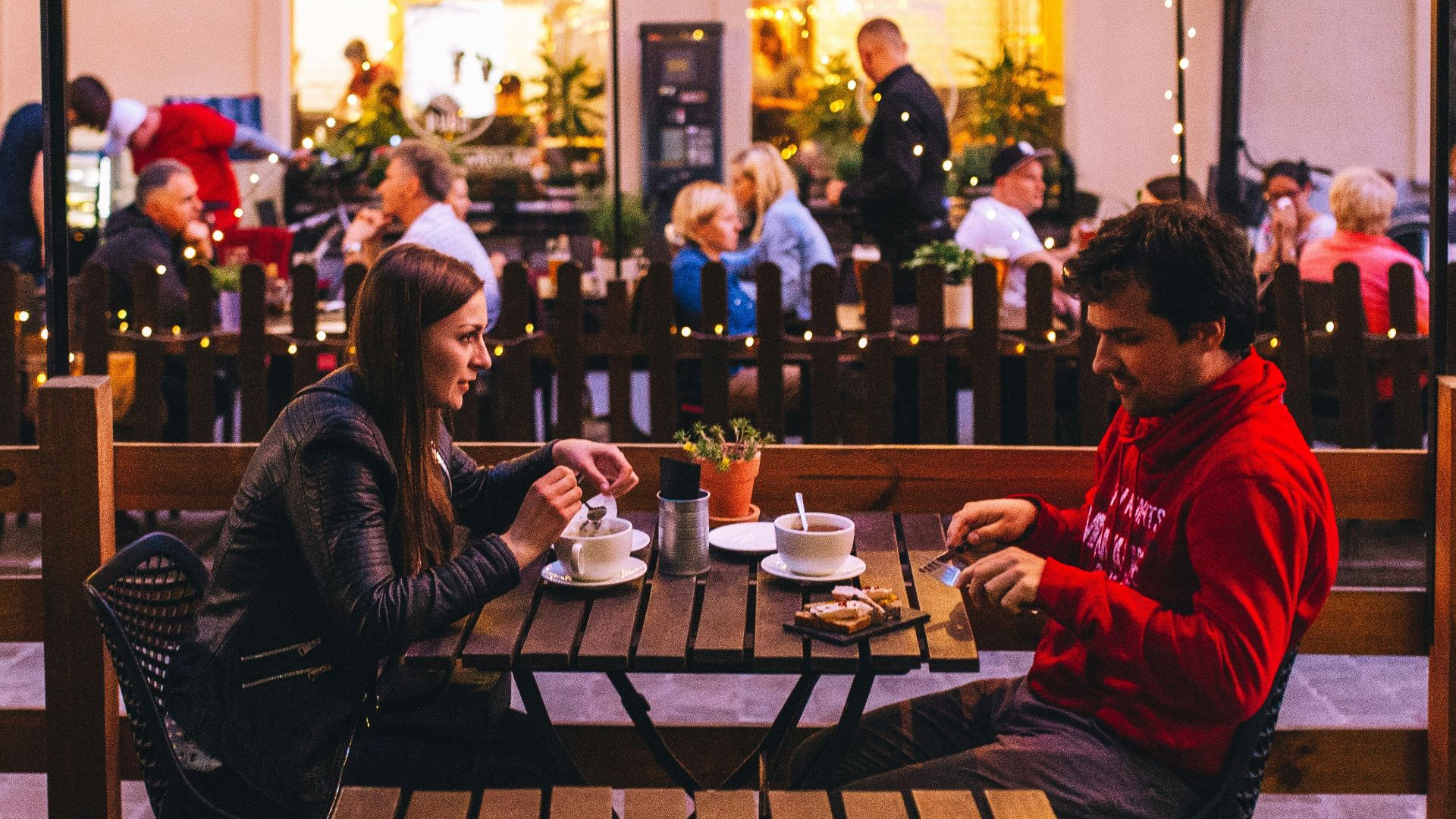 couple dining out