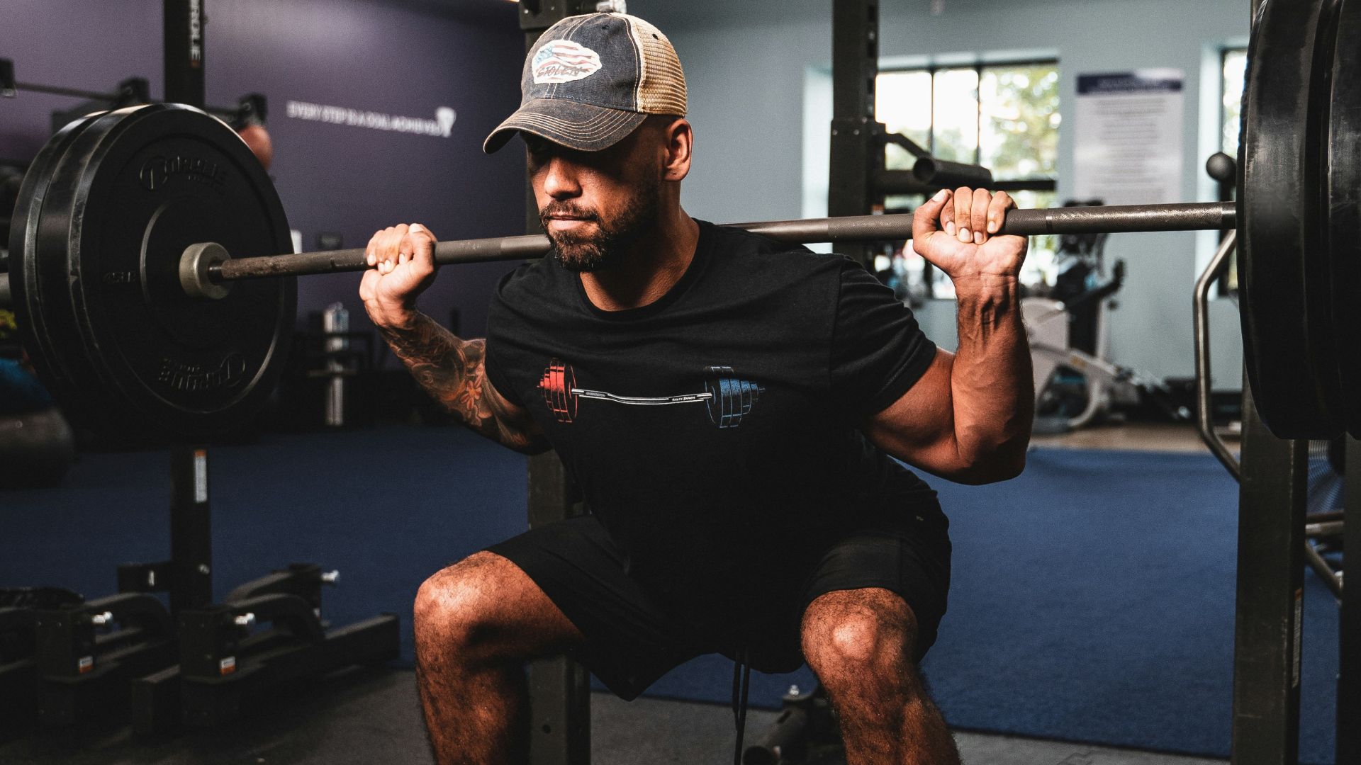 a man lifting weights