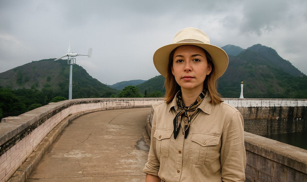 Archeologist standing near Malampuzha Dam