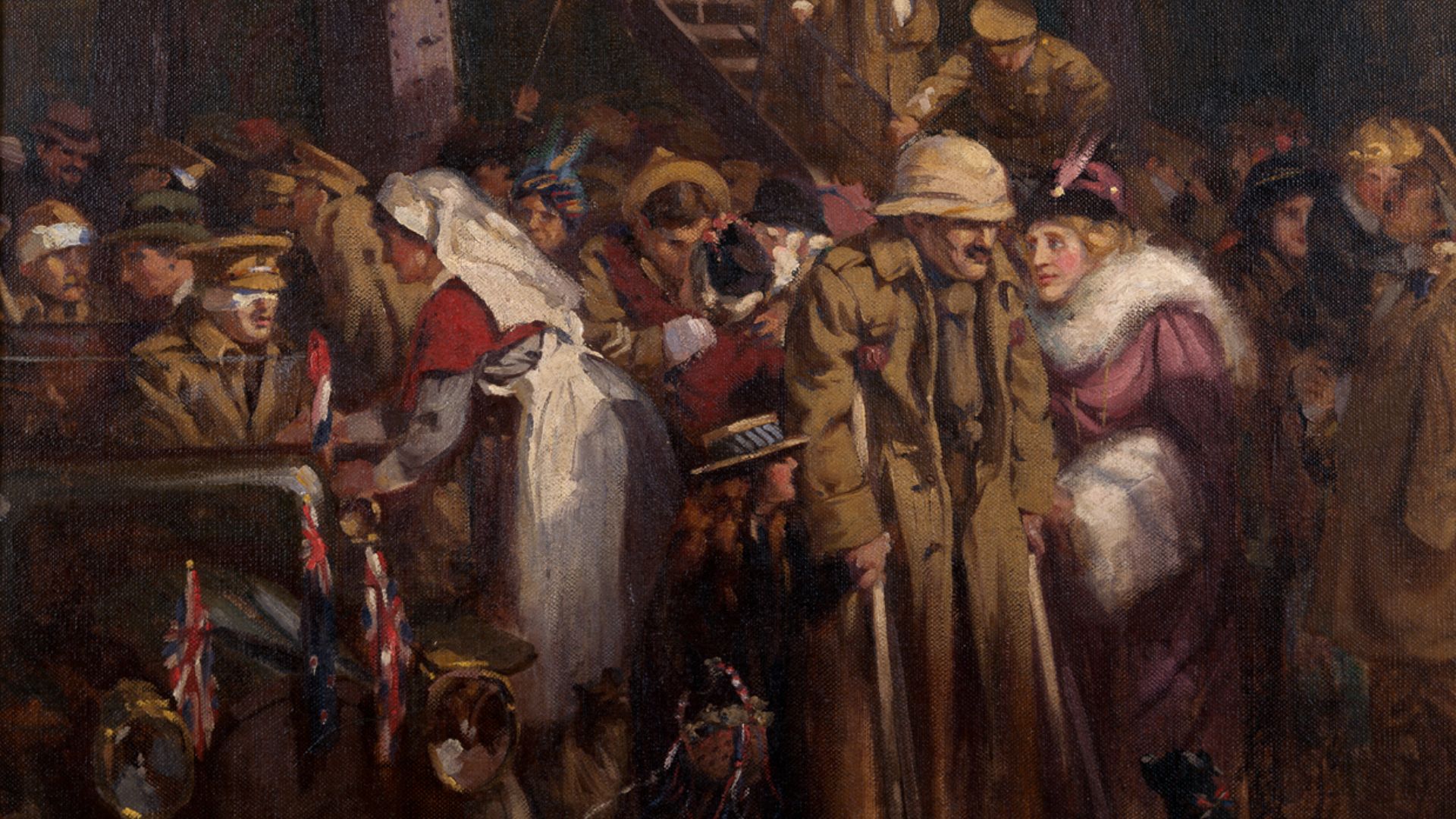 File:'The Homecoming from Gallipoli', 15 July 1915 by Walter Armiger Bowring (11456475685).jpg