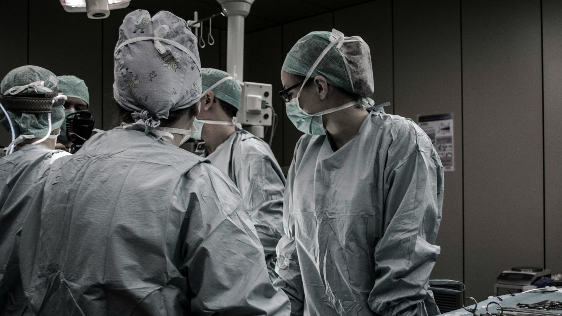 medical professionals working