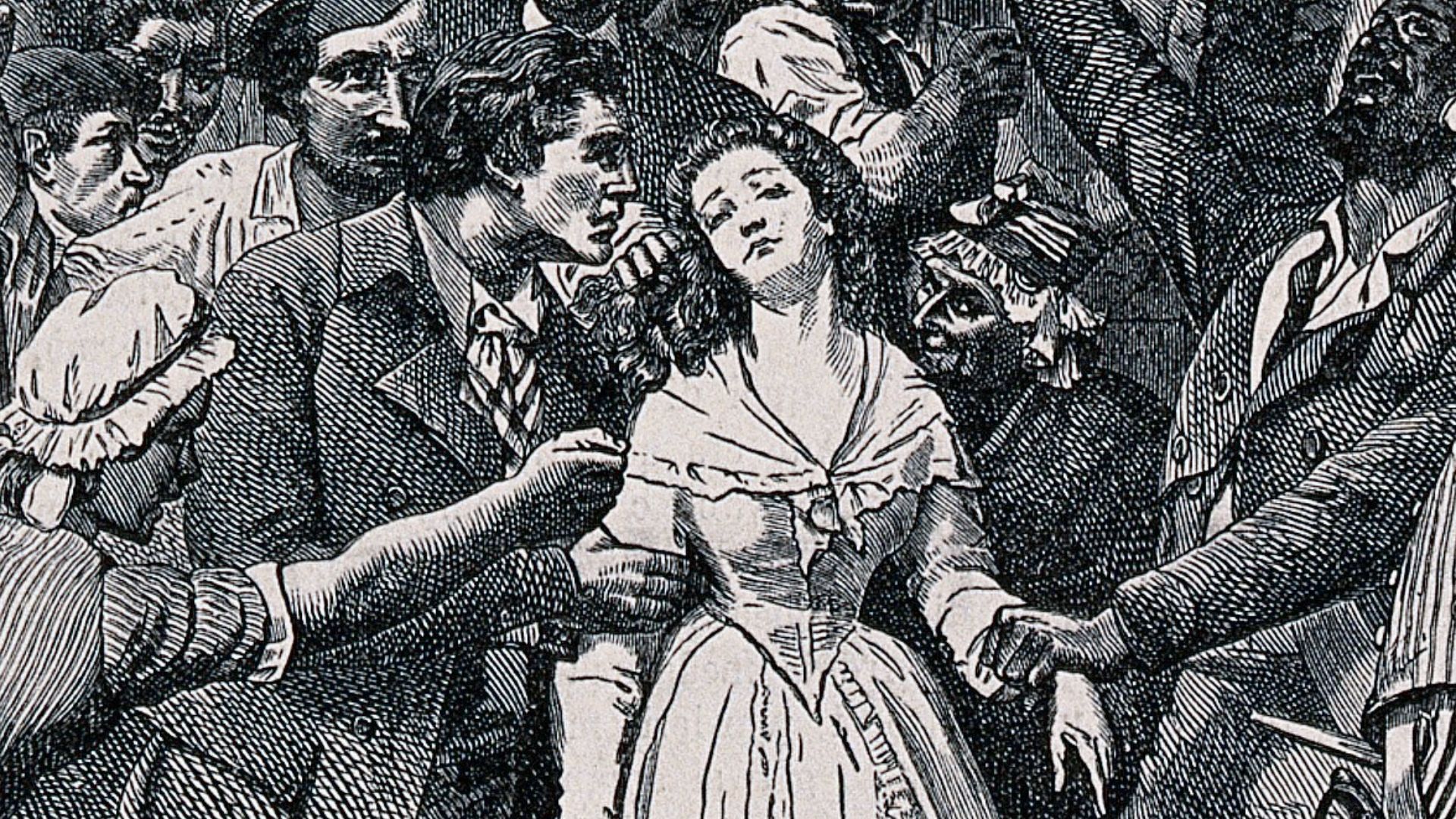 File:Princess Marie Louise of Savoy is led through the prison gates Wellcome V0041538.jpg