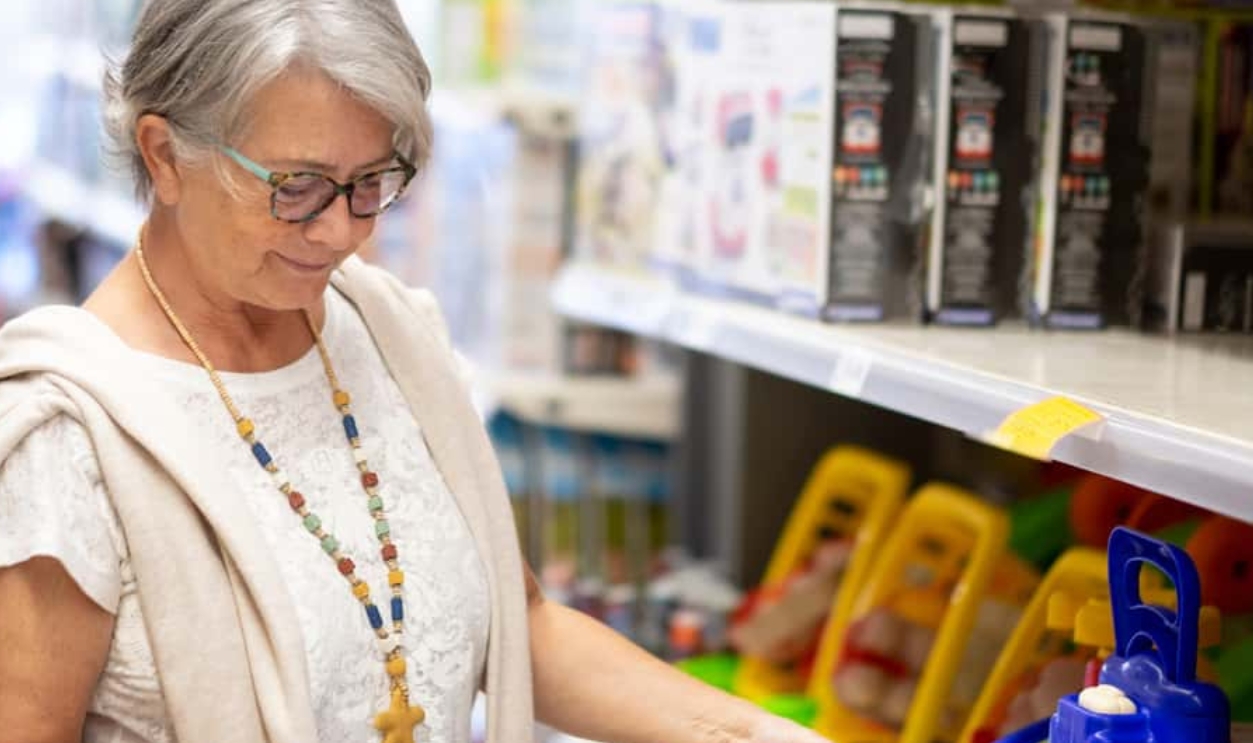 Grandmother Examines A Toy, Shutterstock, 1637061715