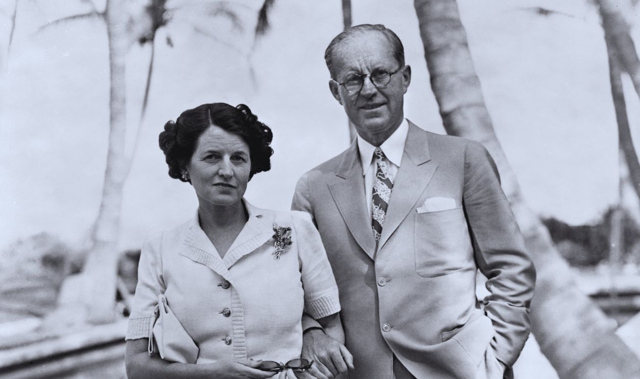 Gettyimages - 515347450, Mrs And Mrs Joseph Kennedy; Full Length (Original Caption) 1940-Palm Beach, FL: Mr. and Mrs. Joseph P. Kennedy photographed in Palm Beach where they celebrated the birthday of Mrs. Kennedy's father,