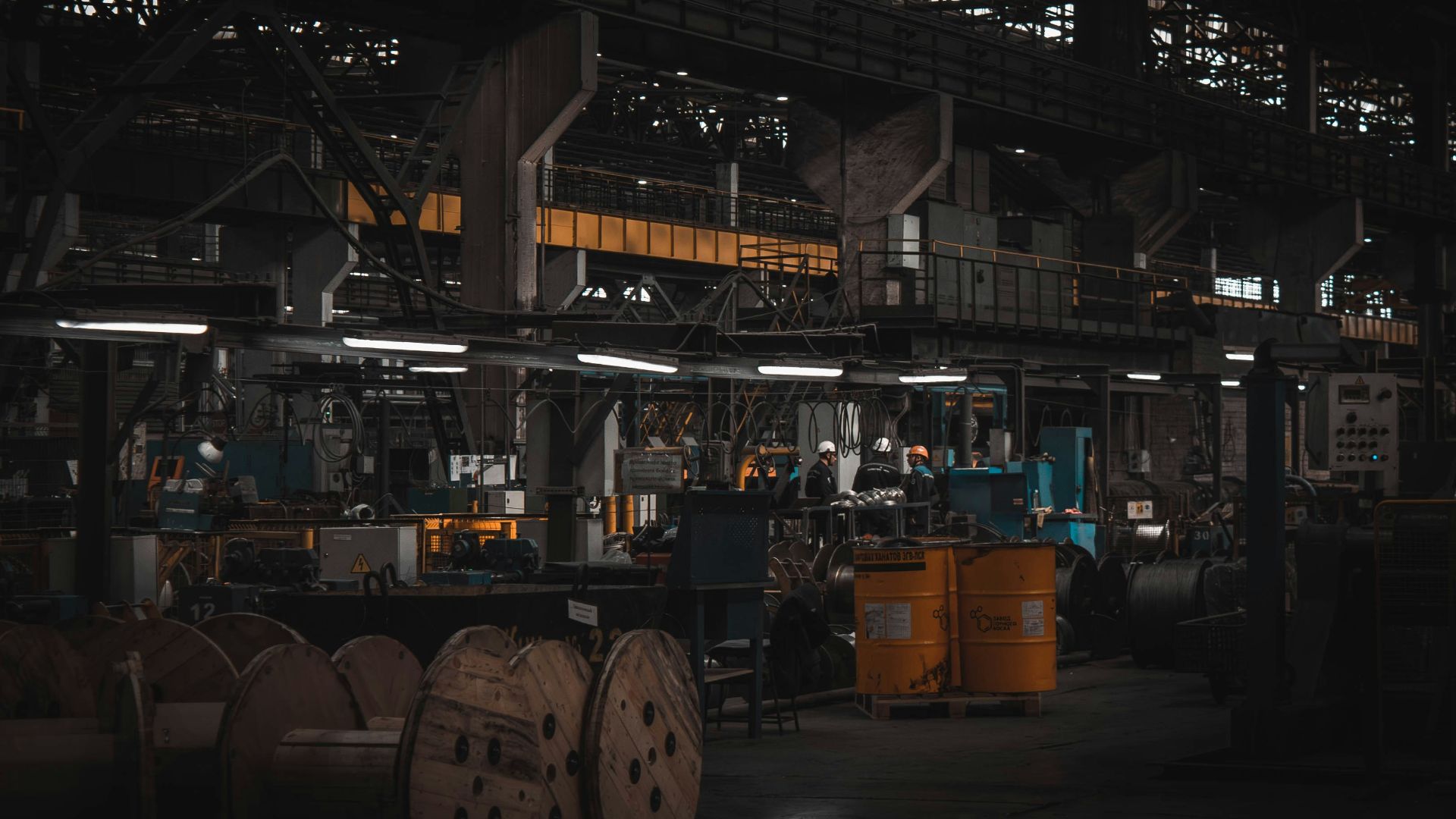 A factory filled with lots of machines and machinery