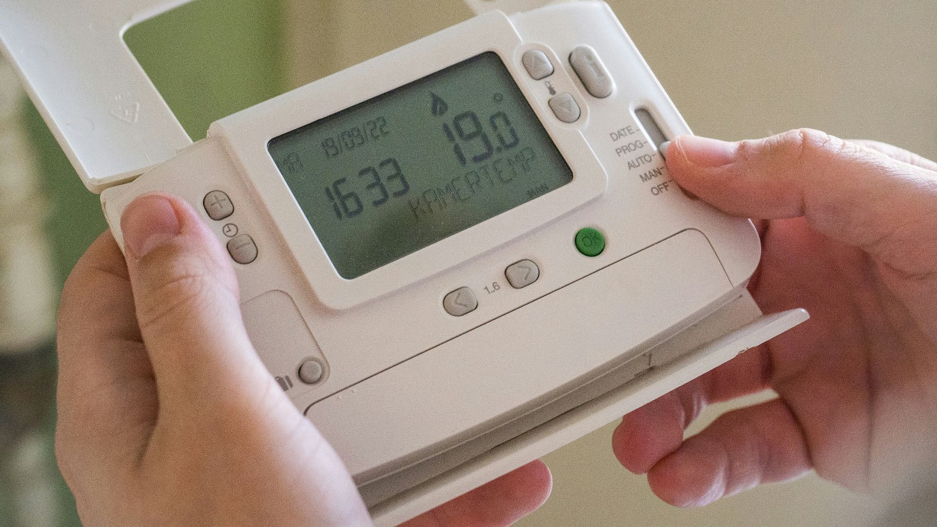 a person holding a device
