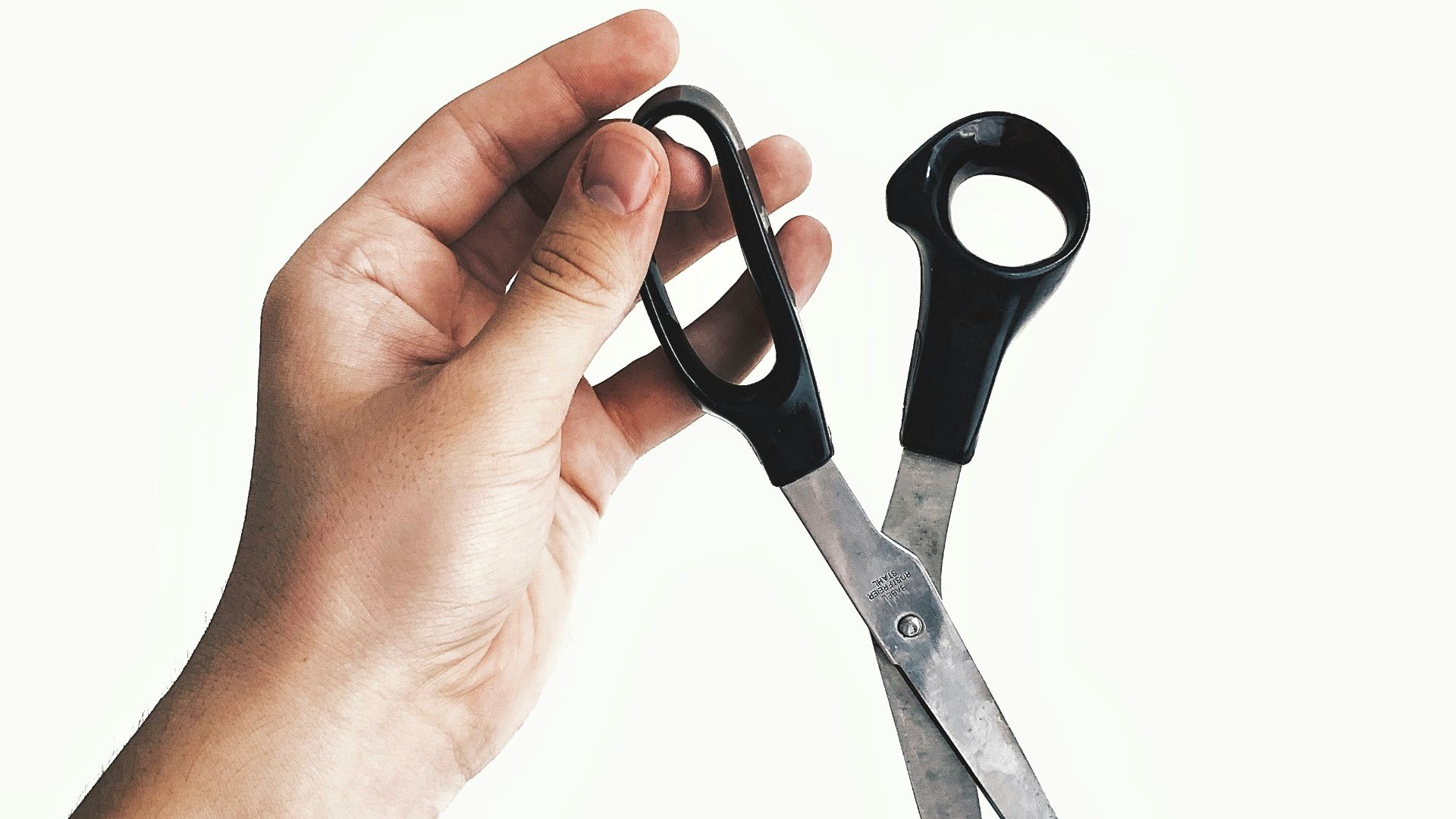 black handle scissors