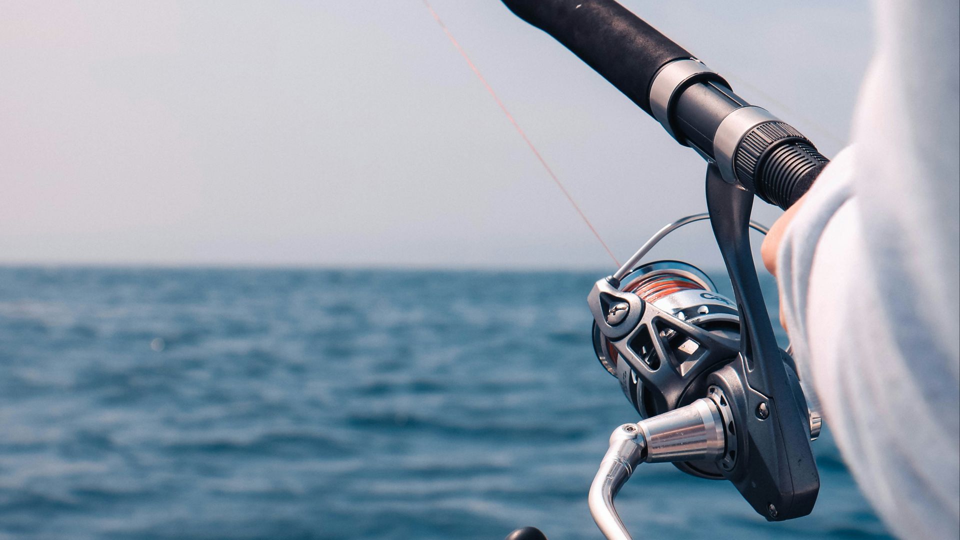 person holding black fishing rod
