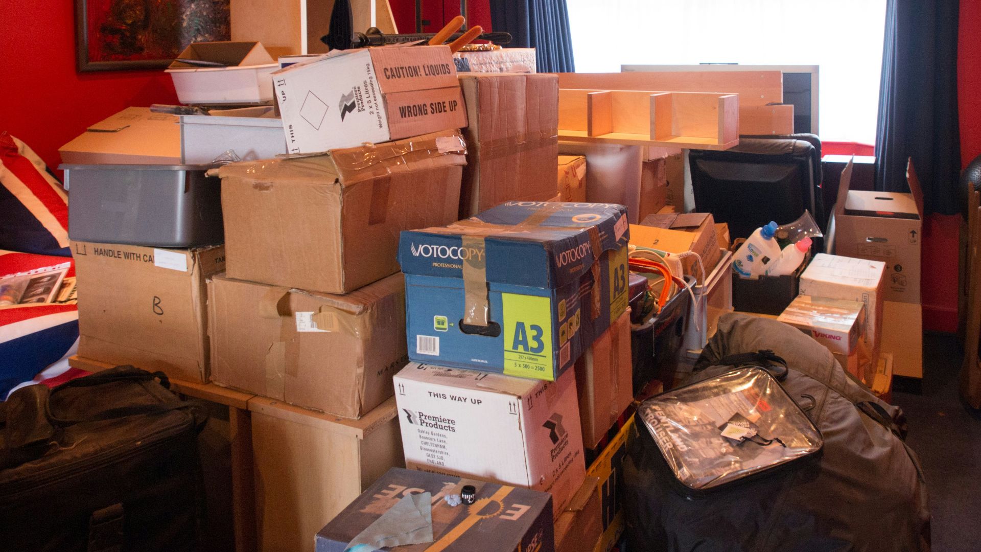 brown cardboard boxes on brown wooden table