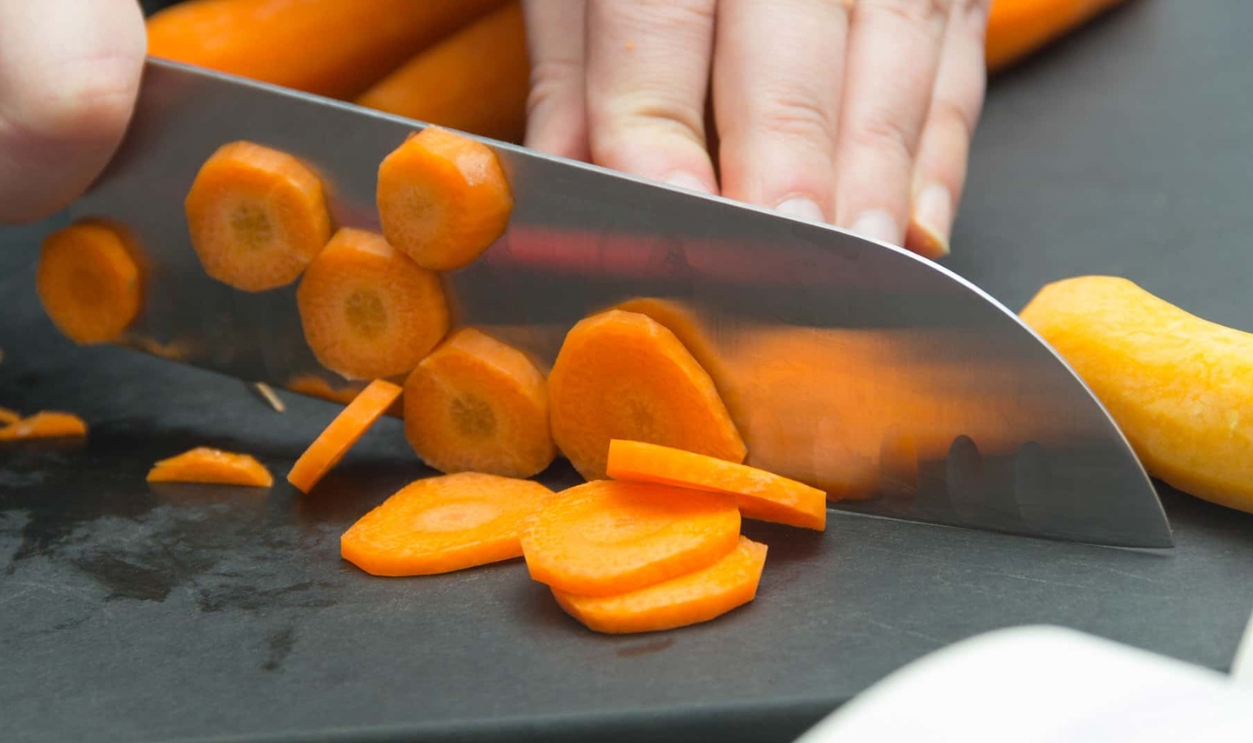 Friedr Dick Knife Cutting Carrots