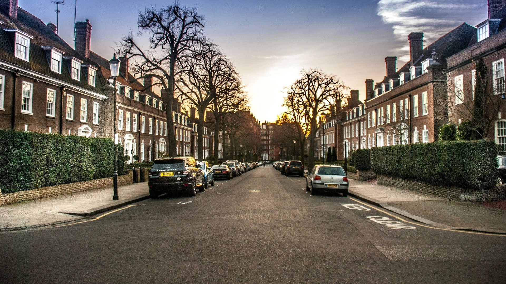 cars park outside the building