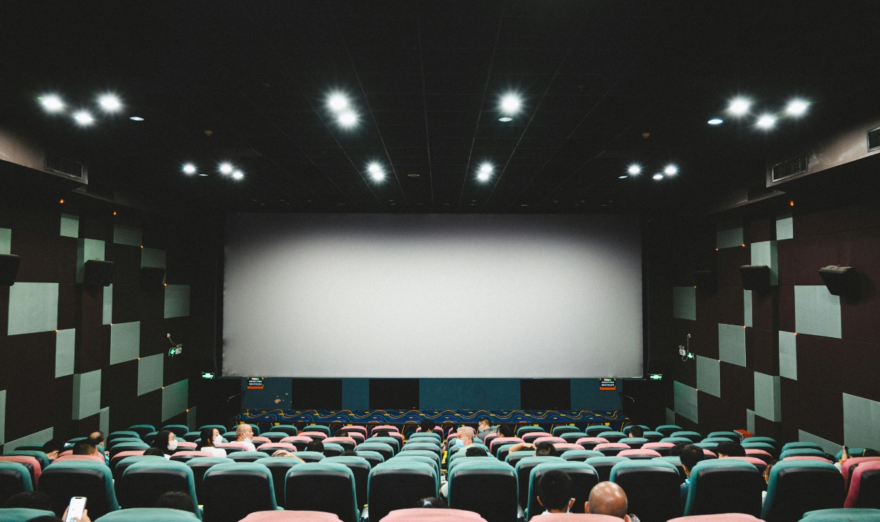 Movie Theater With Rows Of Empty Seats
