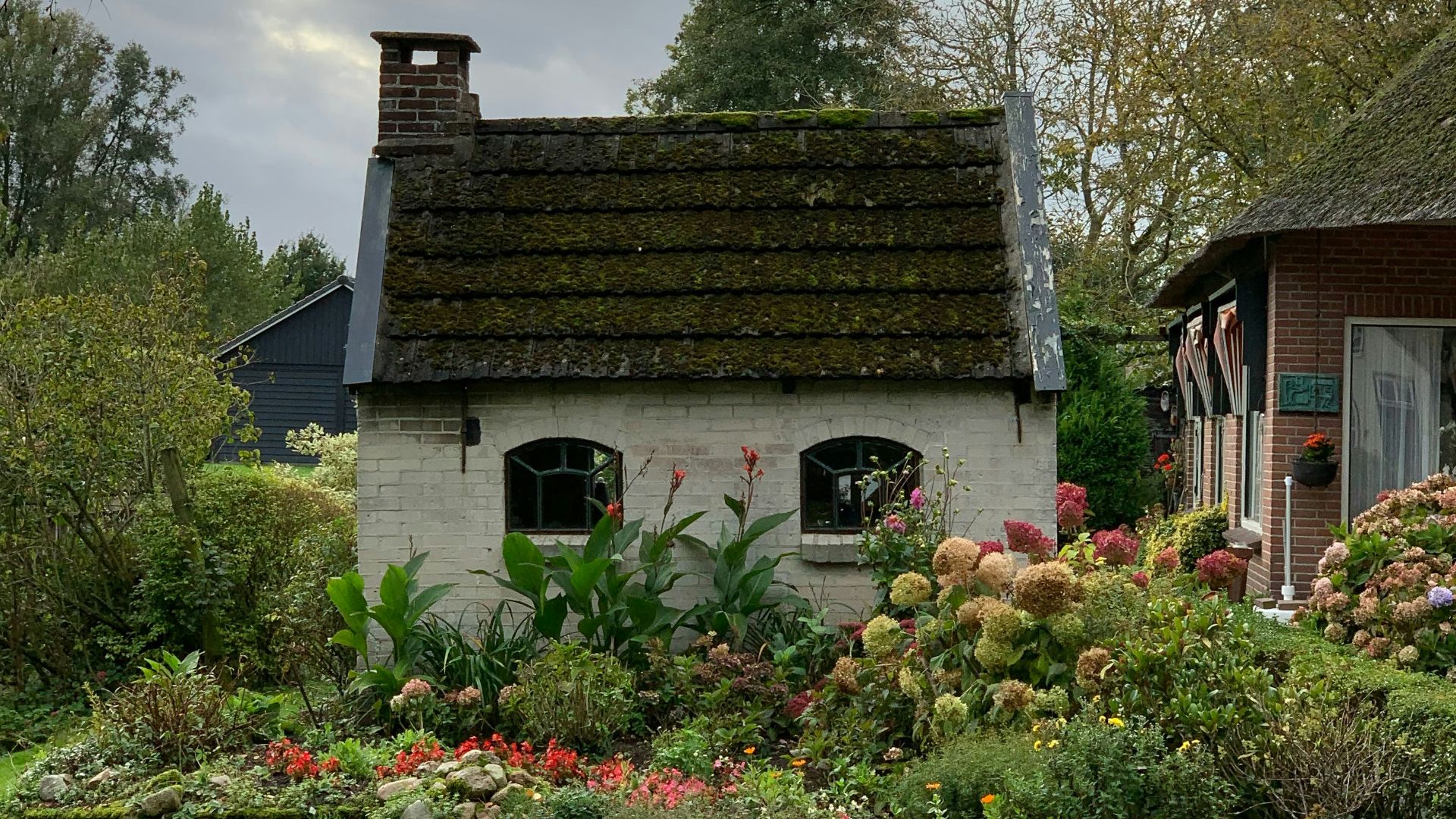 a house with a garden in front of it