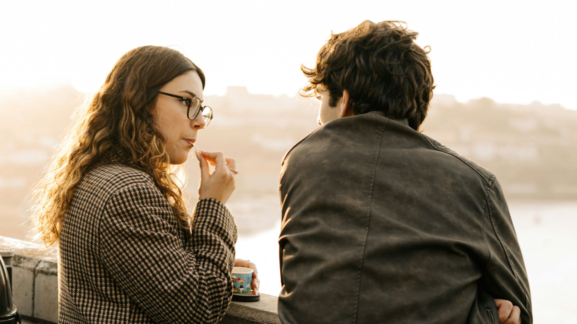 A man and a woman standing next to each other