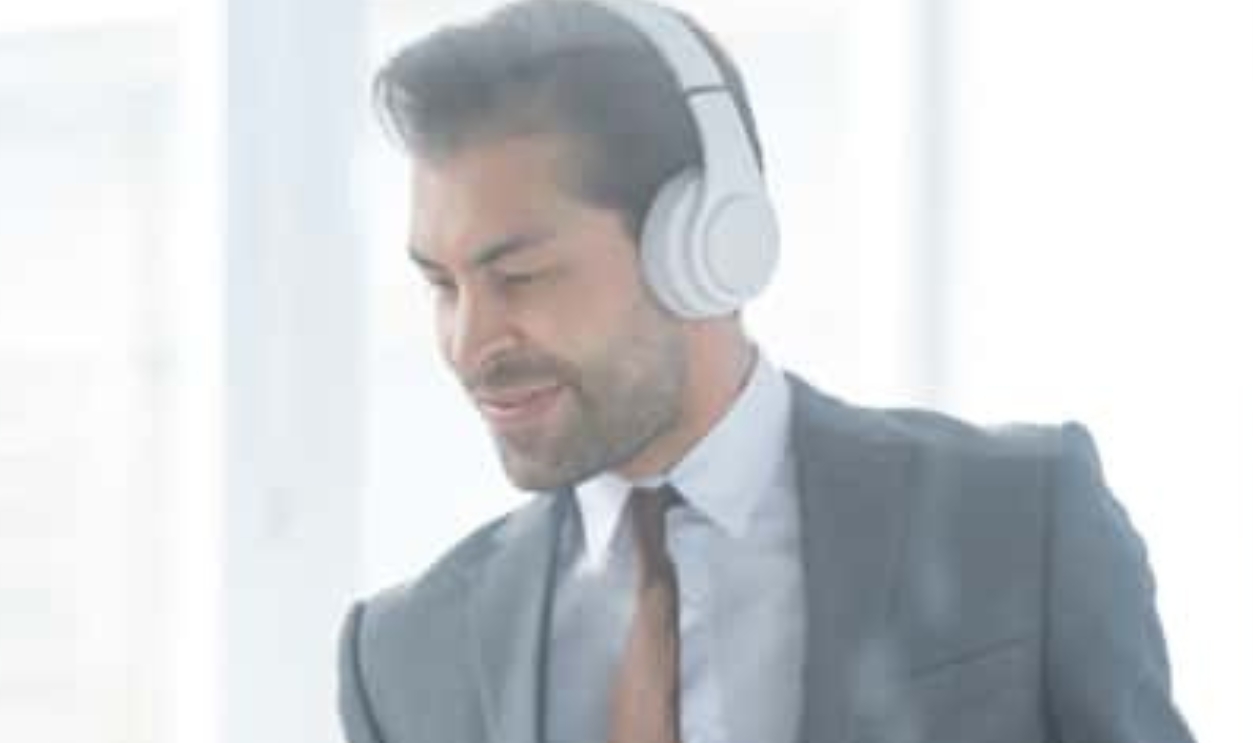 Dynamic Businessman In Headphones, Shutterstock, 1444281836