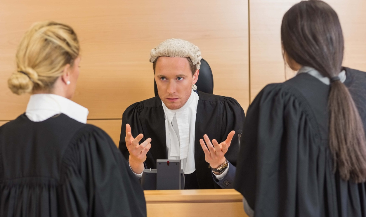Lawyers Speaking With The Judge In The Court, Shutterstock, 244003132