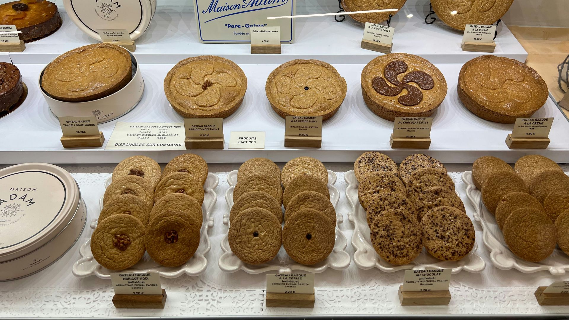 a display of pastries