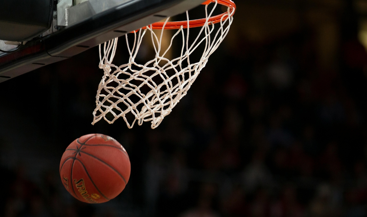 Basketball Hoop In Basketball Court