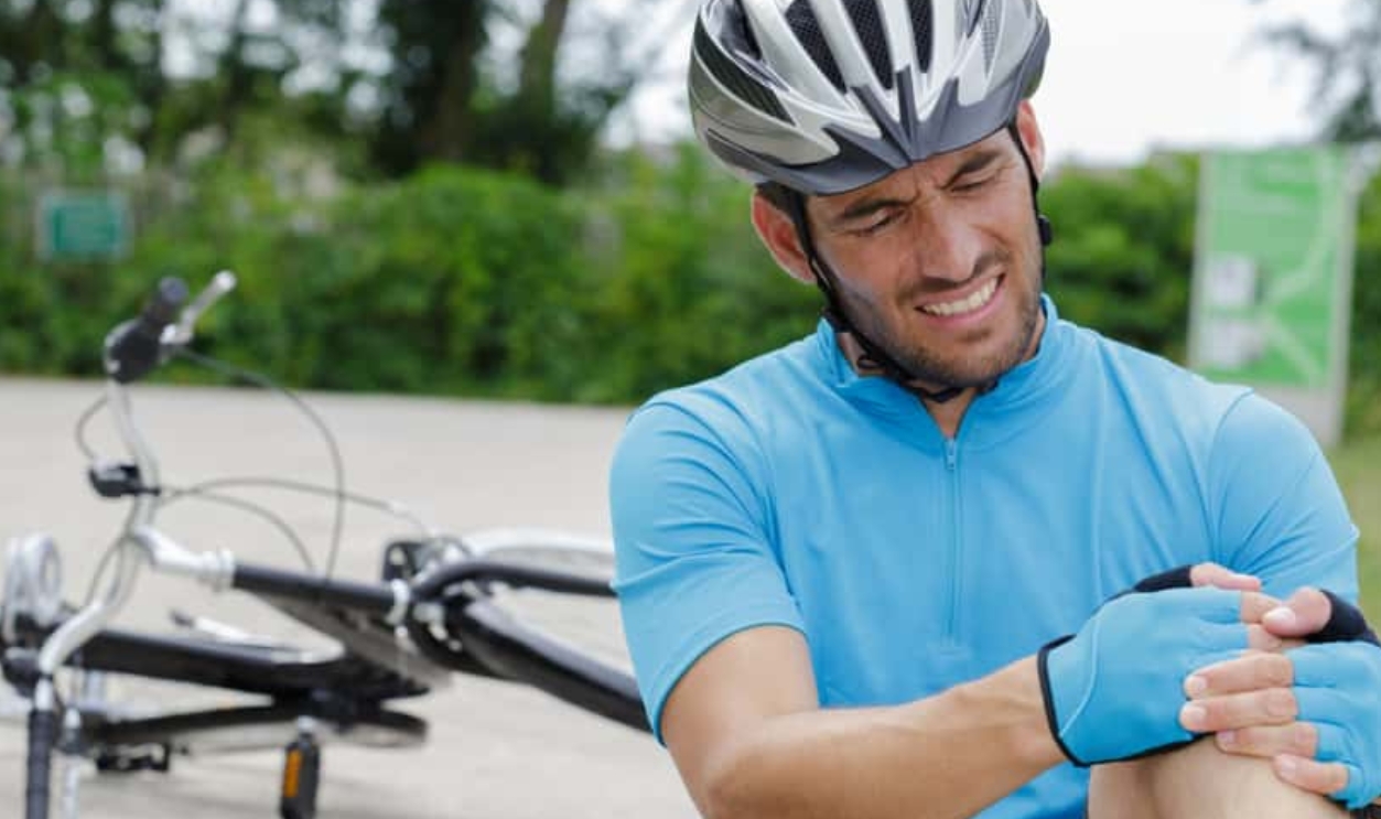 Cyclist Fell Down From Bike With Injured Knee, Shutterstock, 1626120280