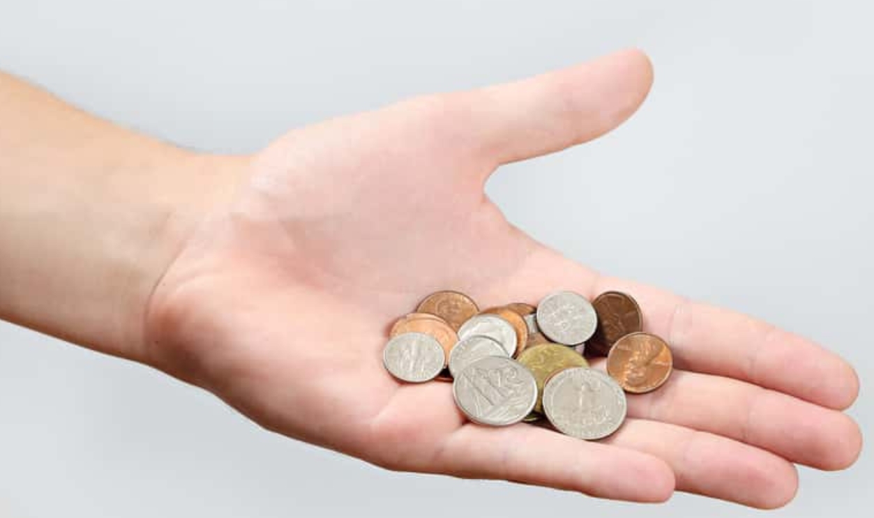 Holding Coins, Shutterstock, 215505277