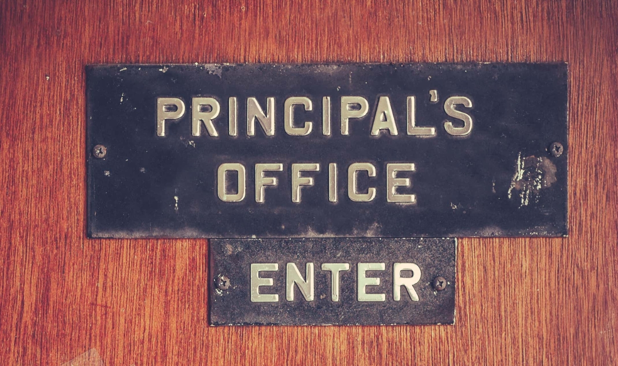 Principal's Office Door, Shutterstock, 216736429
