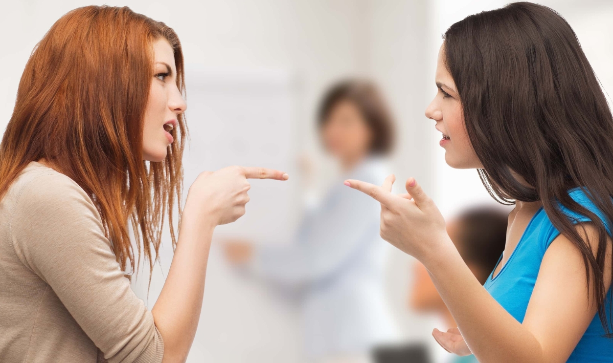 Two Teenagers Having A Fight At Schoo, Shutterstock, 207937492