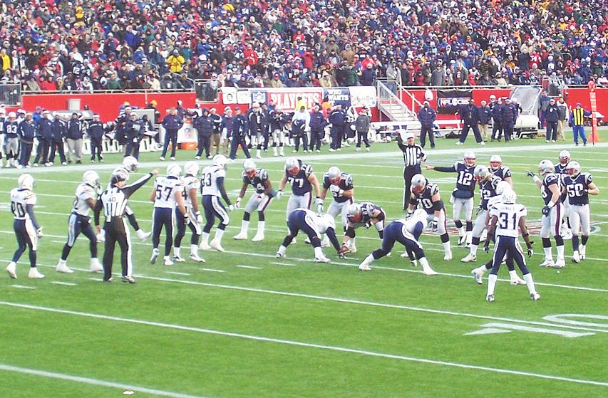 The New England Patriots' offense on the field