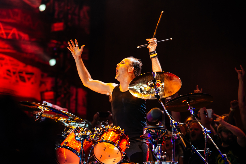Lars Ulrich on drums