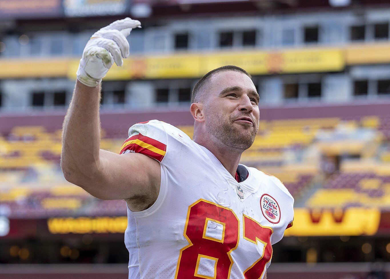 Travis Kelce in Kansas City Chiefs jersey