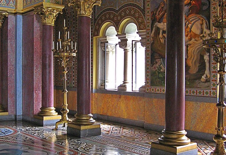 Neuschwanstein Castle Throne Hall detail