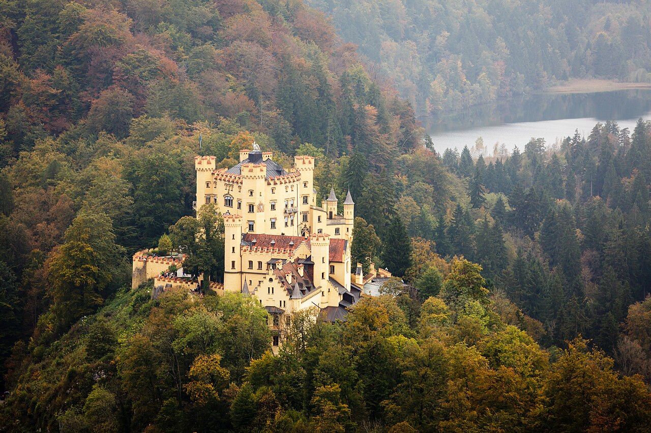 Hohenschwangau Castle in autumn