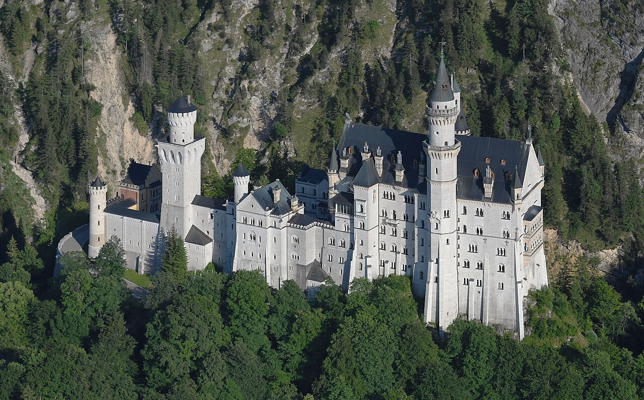 Aerial Image Of Neuschwanstein Castle