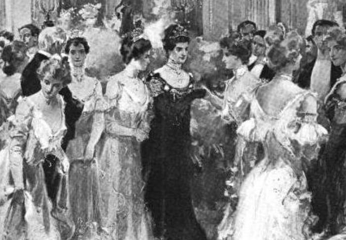 Caroline Astor And Her Guest, New York 1902