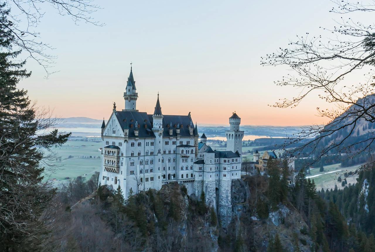 Winter Landscape with Neuschwanstein Castle
