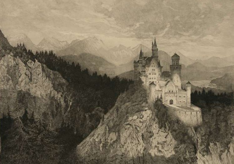 Painting of Neuschwanstein Castle