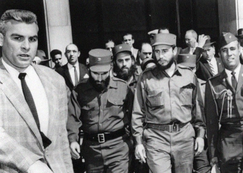 Fidel Castro During A Visit To Washington