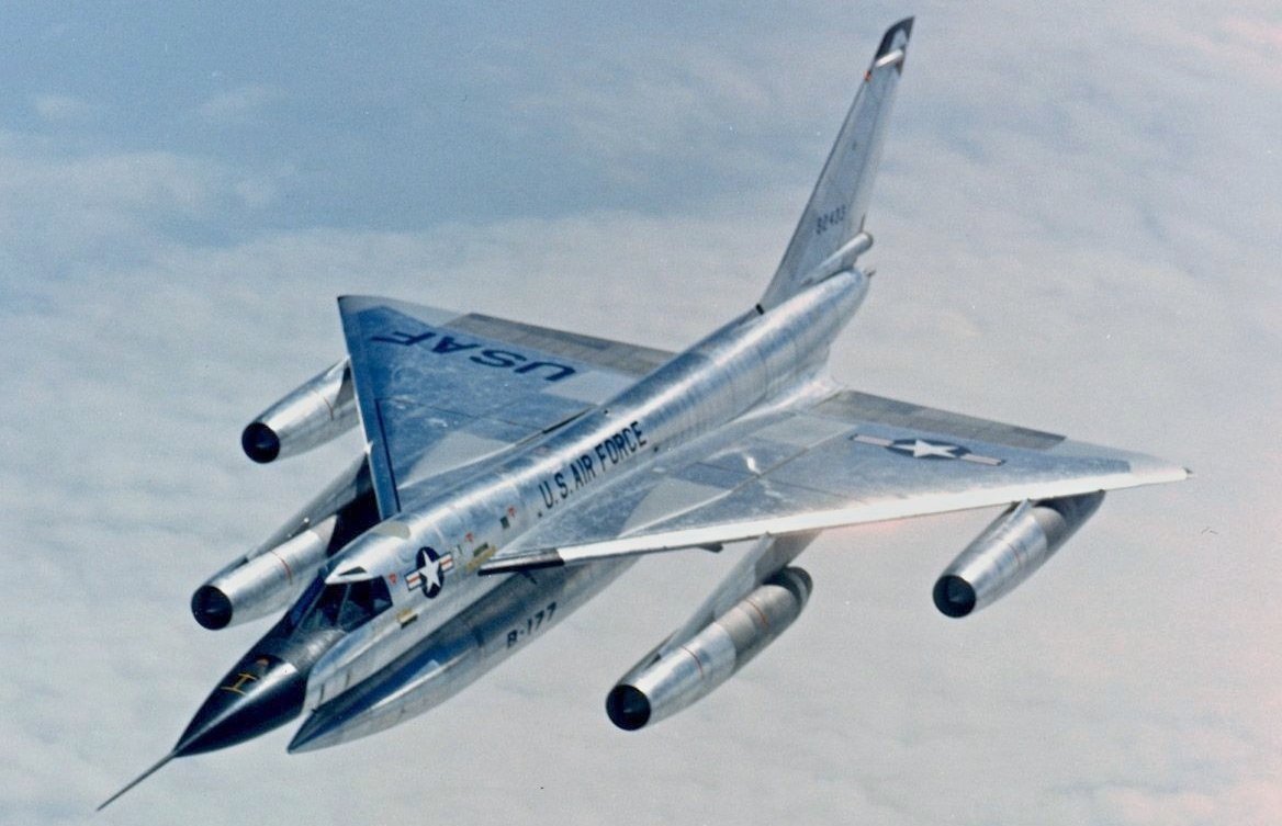 A Convair B-58 Hustler in flight