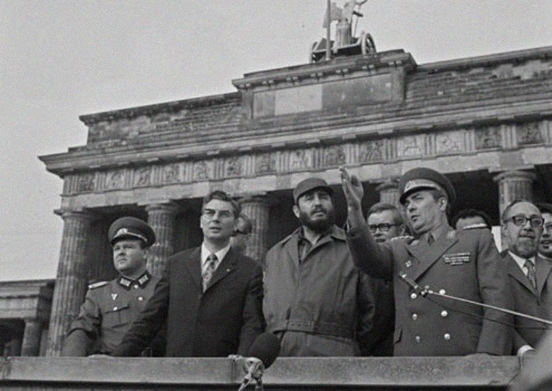 Fidel Castro and members of the East German Politburo