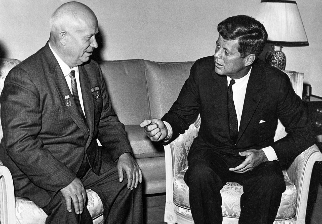 John F. Kennedy meeting with Nikita Khrushchev in Vienna