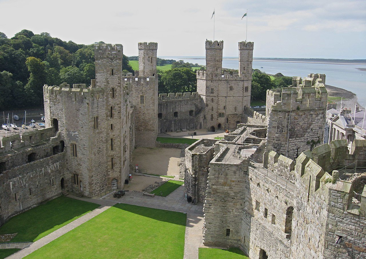 Caernarfon Castle, one of the castles erected in Wales