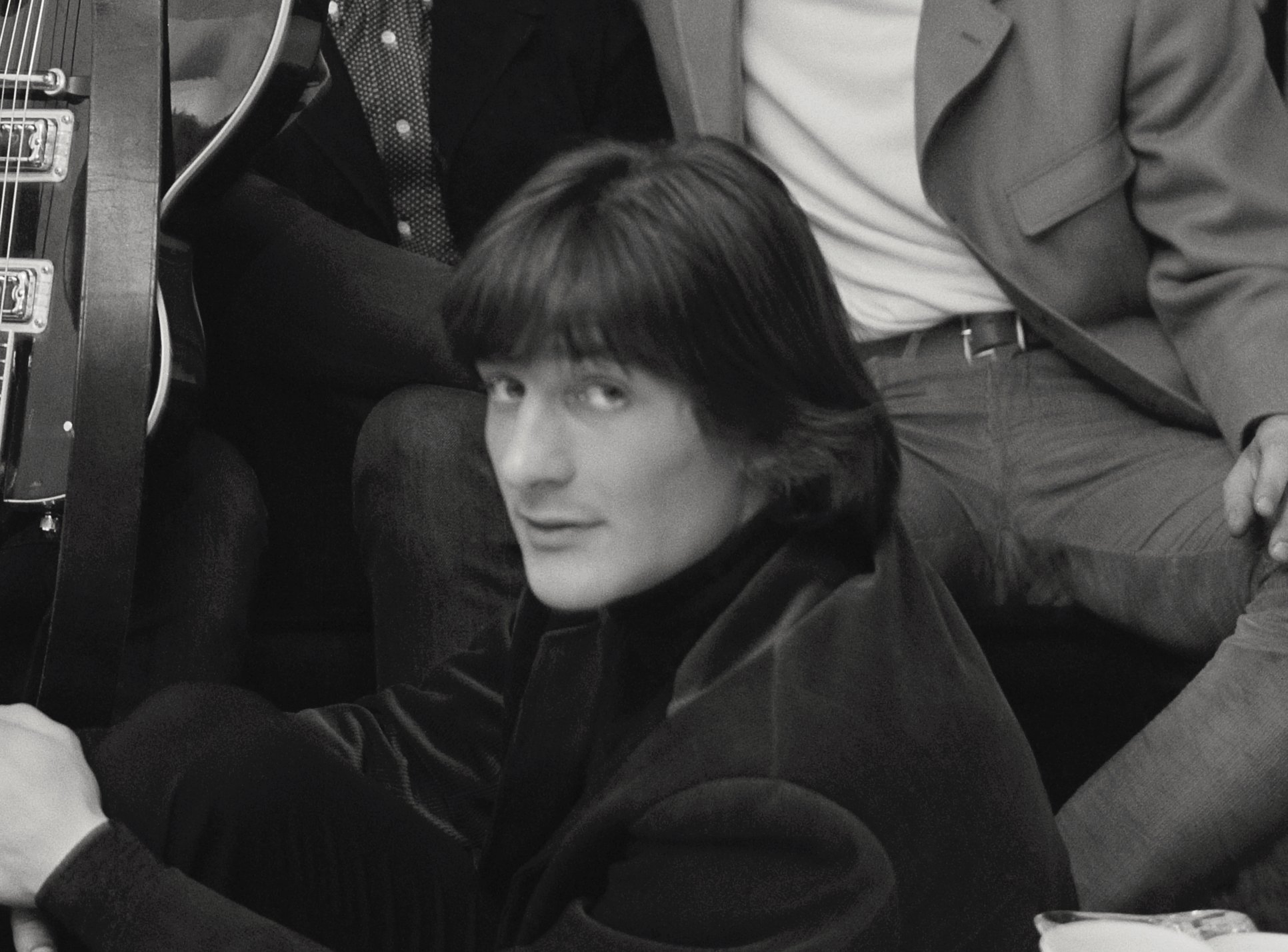 Grayscale Portrait Photo of American singer-songwriter Gene Clark