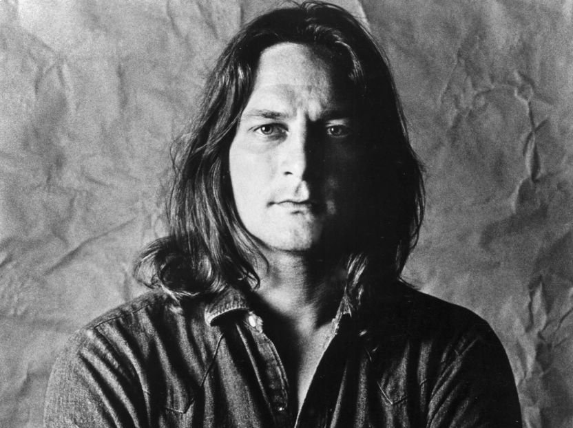 Grayscale Portrait Photo of Gene Clark 1972