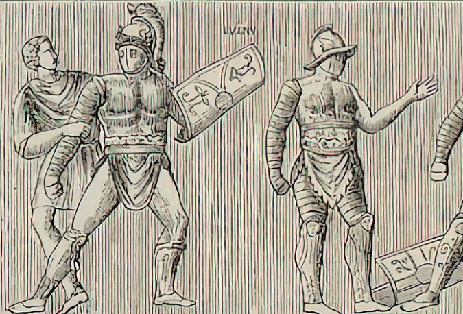 Gladiator fights illustration