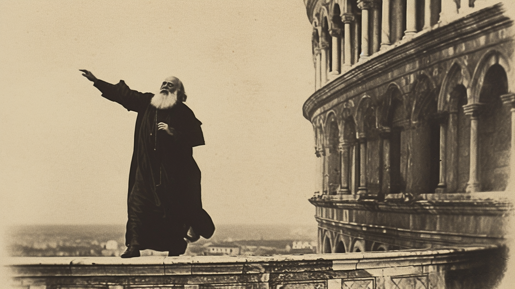 Galileo Galilei at the Tower of Pisa