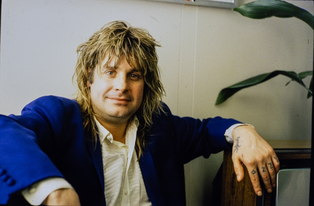 Ozzy Osbourne in blue suit